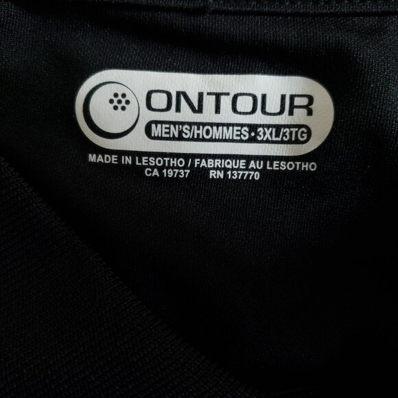 On Tour Golf Polo 100 Series Men's Size 3XL Black - Picture 5 of 7